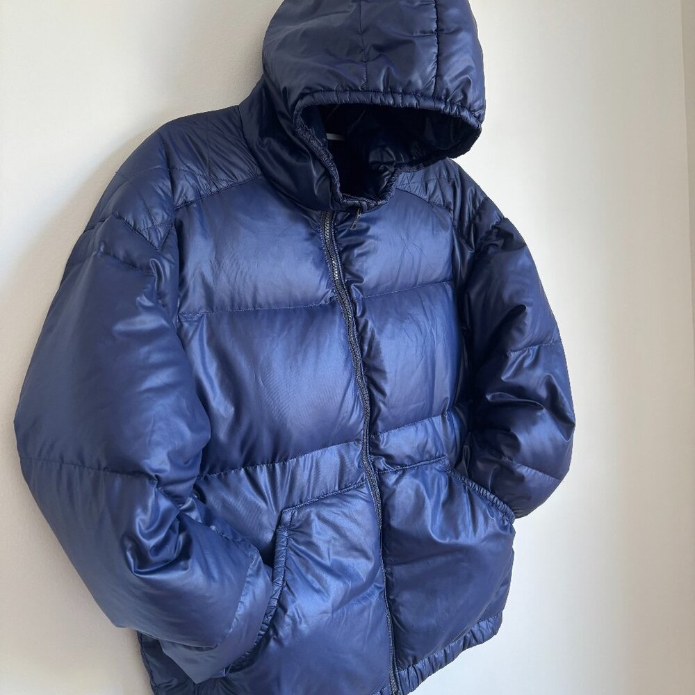 Marc Jacobs Hooded Puffer Jacket Cobalt Blue